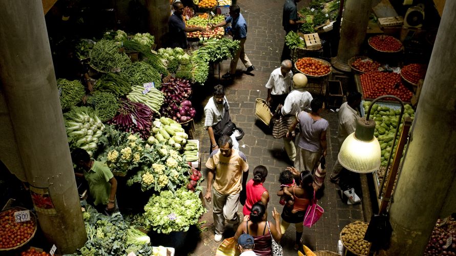 Marché central de la capitale Port Louis